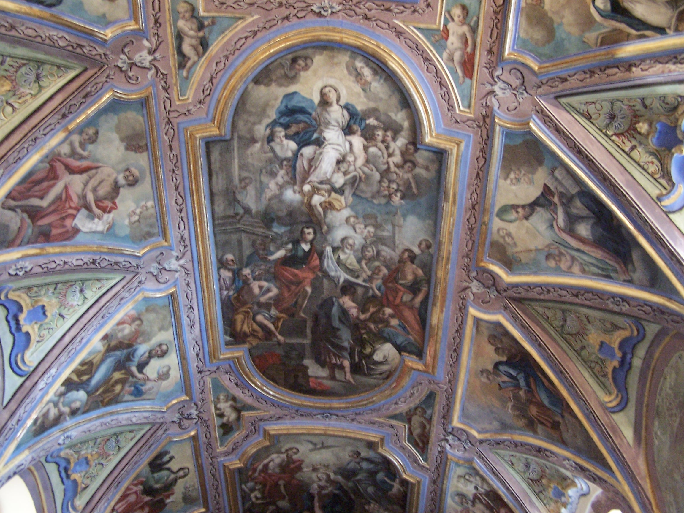 Cappella del Rosario - Soffitto affrescato